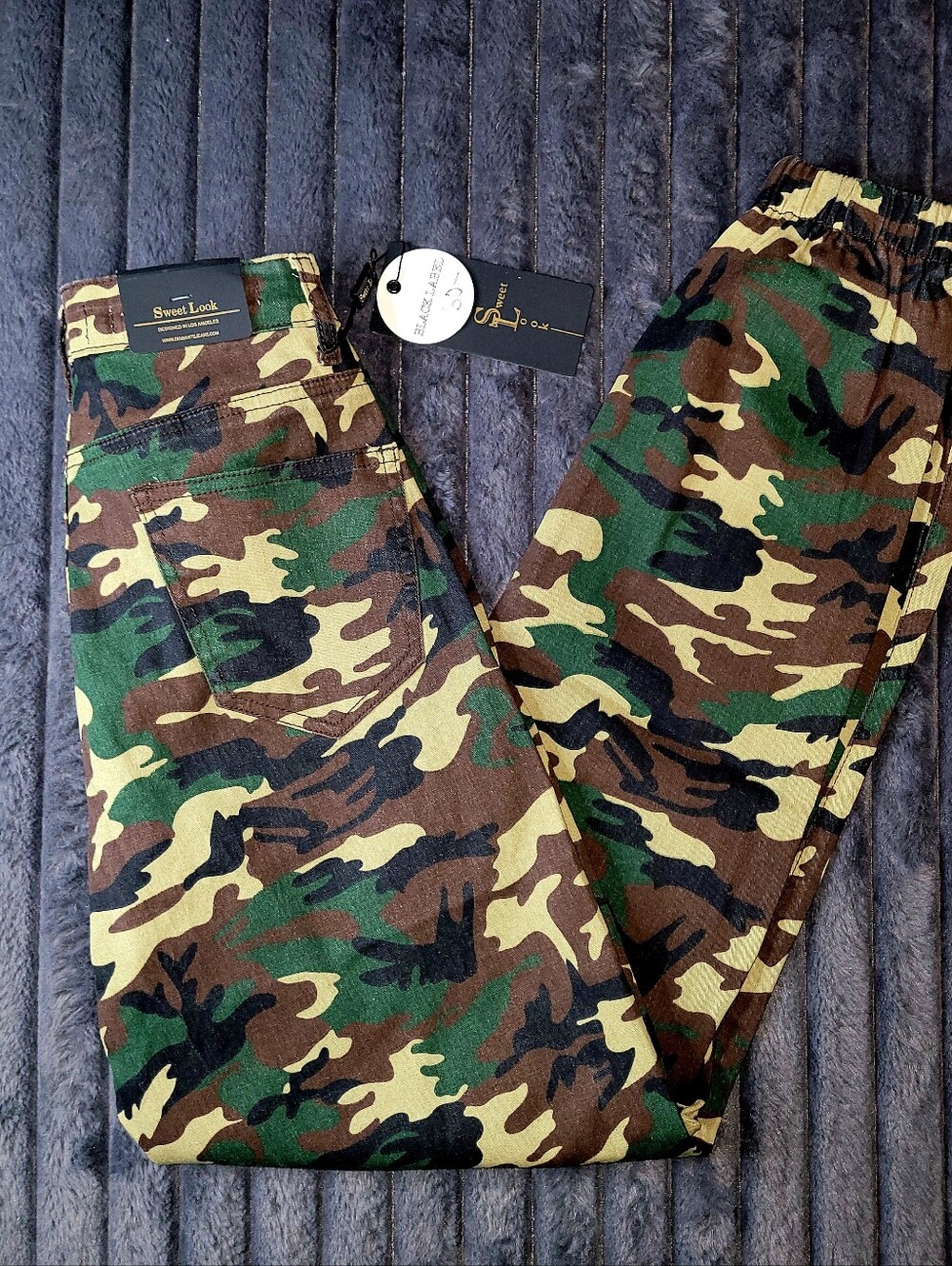 Camo Jeans in Green Brown Black